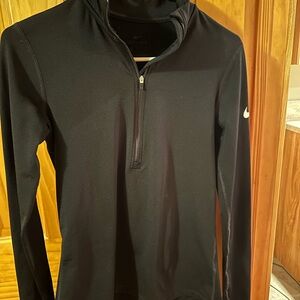 Nike Black Dri-Fit Women’s Zip Up Sweater with High Collar